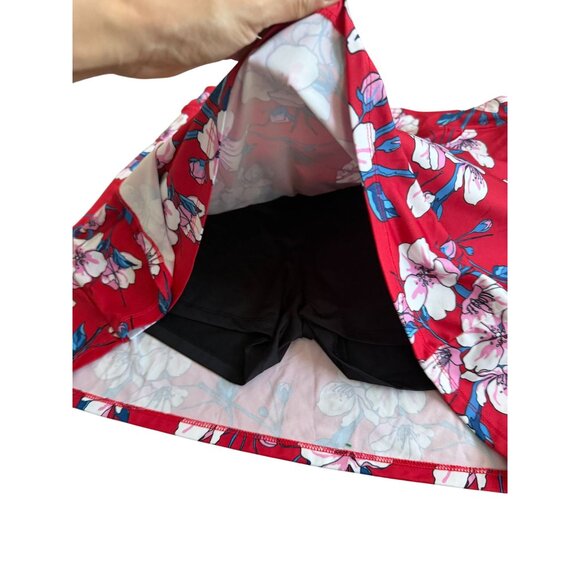 SPORT HALEY Red Tropical Floral Print Skort Size Large - Picture 4 of 8